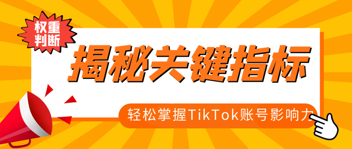 影响TikTok账号权重的关键指标